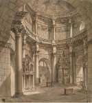 Clerisseau Charles-Louis Interior of the Jupiter Temple Mausoleum in the Palace of Emperor Diocletian in Spalato  - Hermitage